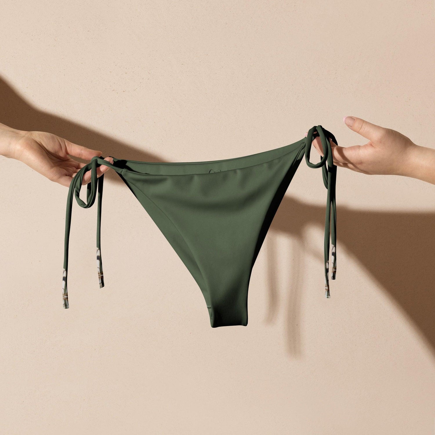 Brazilian - Bikinihose | Vintage Butterfly 1 - Recycelt | Grün - Minimal - Bikini - Christine Wagner Studio