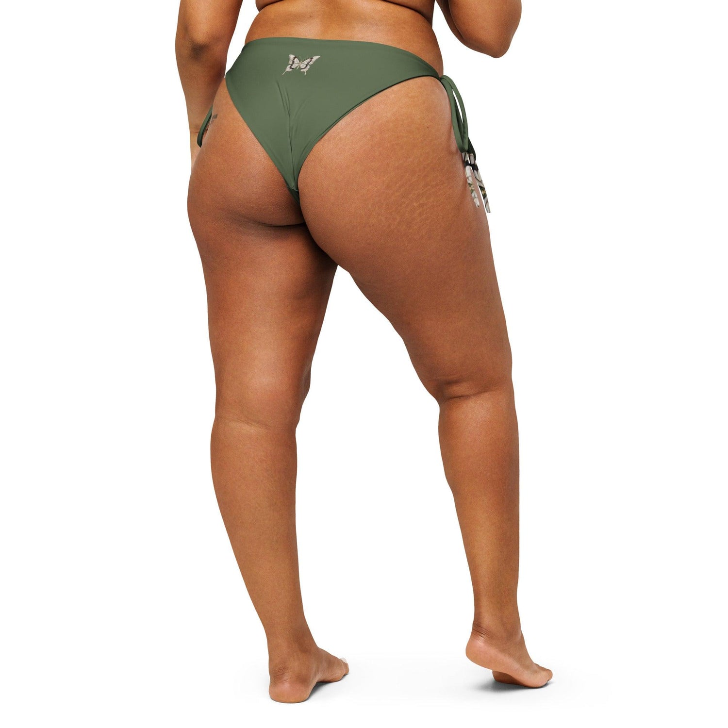 Brazilian - Bikinihose | Vintage Butterfly 1 - Recycelt | Grün - Minimal - Bikini - Christine Wagner Studio