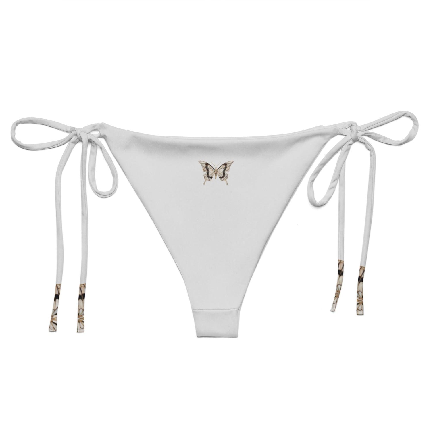 Brazilian - Bikinihose | Vintage Butterfly 1 - Recycelt | Naturweiß - Minimal - Bikini - Christine Wagner Studio