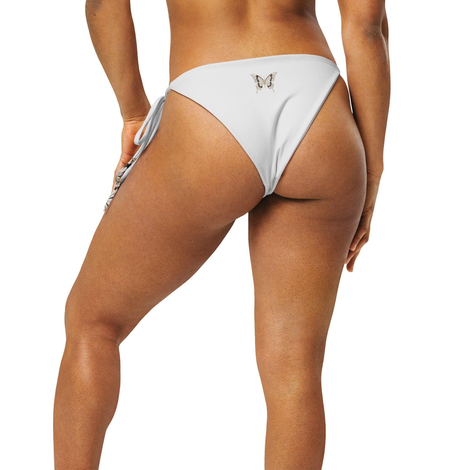 Brazilian - Bikinihose | Vintage Butterfly 1 - Recycelt | Naturweiß - Minimal - Bikini - Christine Wagner Studio