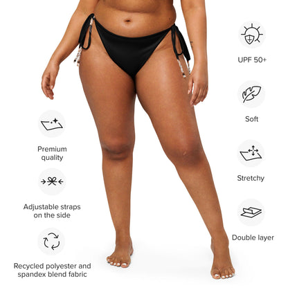 Brazilian - Bikinihose | Vintage Butterfly - Recycelt | Schwarz - Minimal - Bikini - Christine Wagner Studio