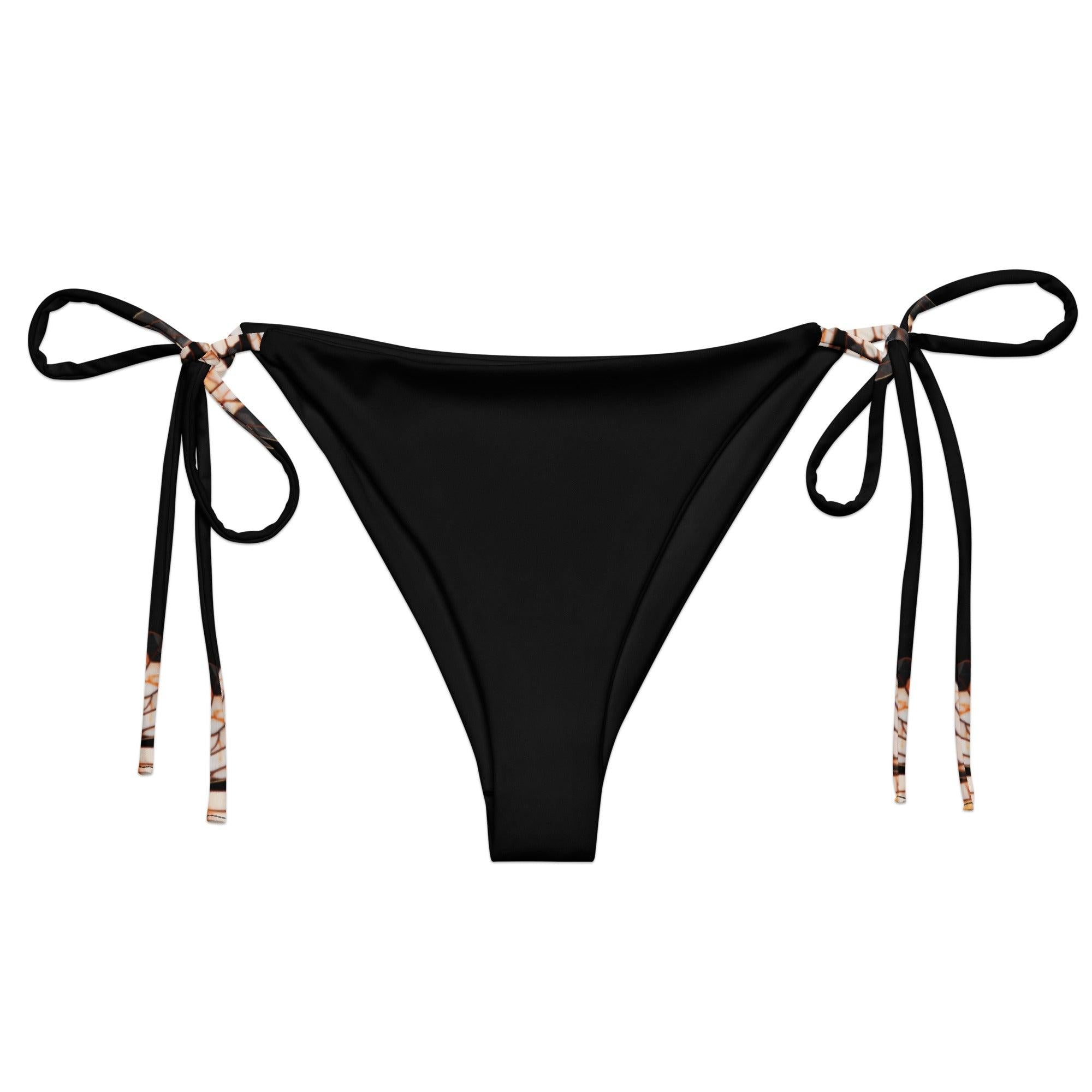 Brazilian - Bikinihose | Vintage Butterfly - Recycelt | Schwarz - Minimal - Bikini - Christine Wagner Studio