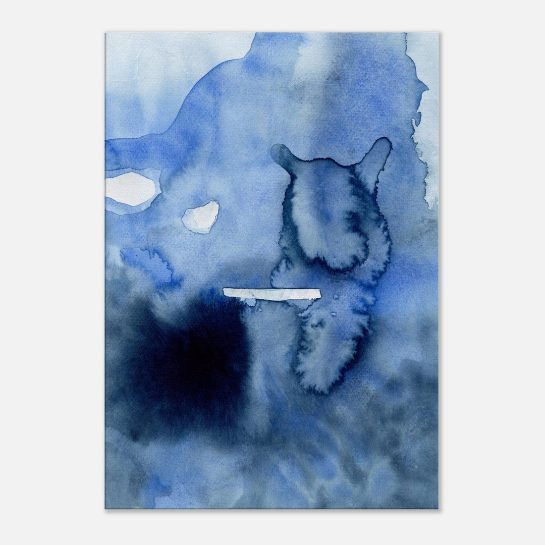Deeper into the Blue Aquarell | Leinwandbild | Christine Wagner - Leinwandbild - Christine Wagner Studio