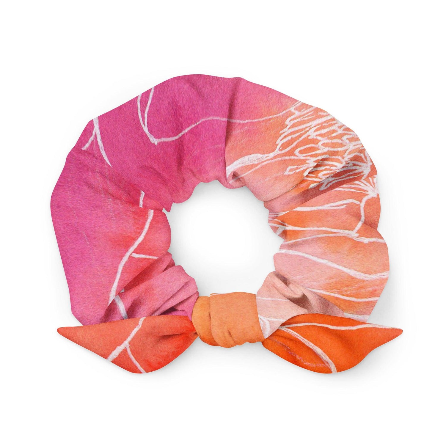 Haargummi - Scrunchie | Pink Lotus | Recycelt | Christine Wagner - Haargummi - Christine Wagner Studio