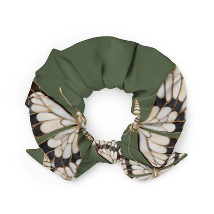 Haargummi - Scrunchie | Vintage Butterfly | Recycelt | Grün | Christine Wagner - Haargummi - Christine Wagner Studio