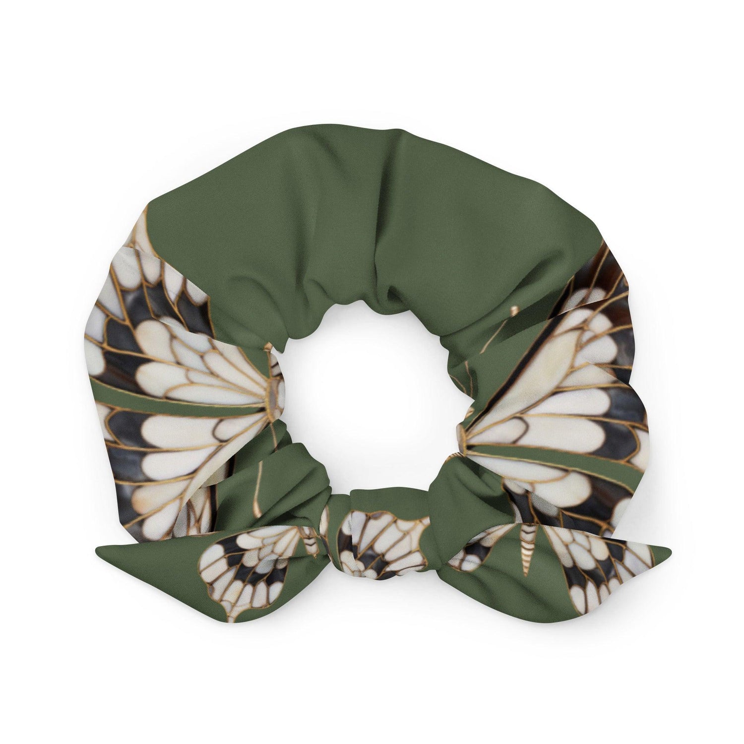 Haargummi - Scrunchie | Vintage Butterfly | Recycelt | Grün | Christine Wagner - Haargummi - Christine Wagner Studio