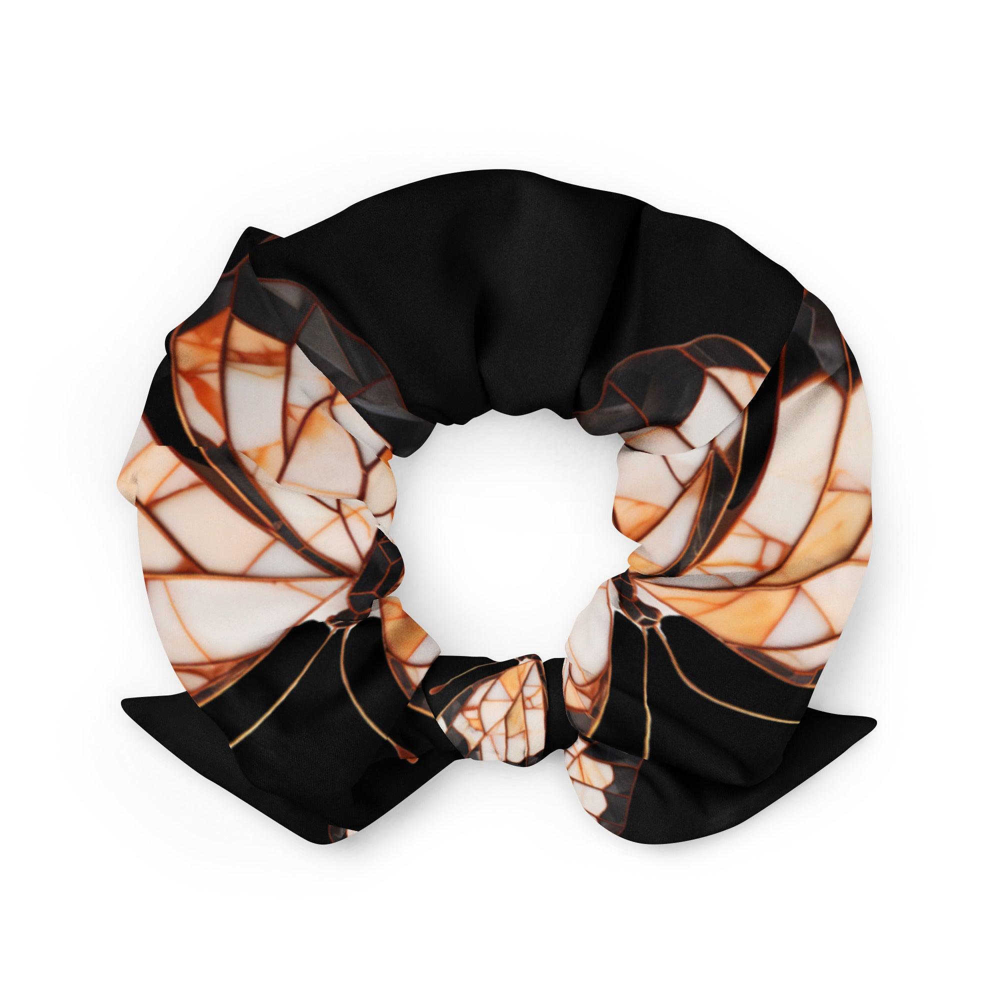 Haargummi - Scrunchie | Vintage Butterfly | Recycelt | Schwarz | Christine Wagner - Haargummi - Christine Wagner Studio