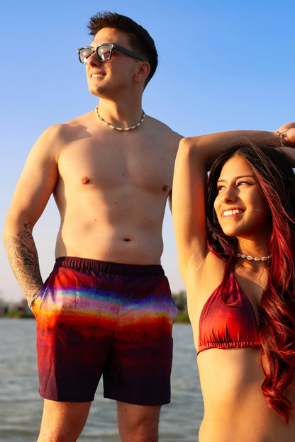 Herren Badeshorts | Aurora Bloom | Recycelt | Christine Wagner - Badeshorts - Christine Wagner Studio