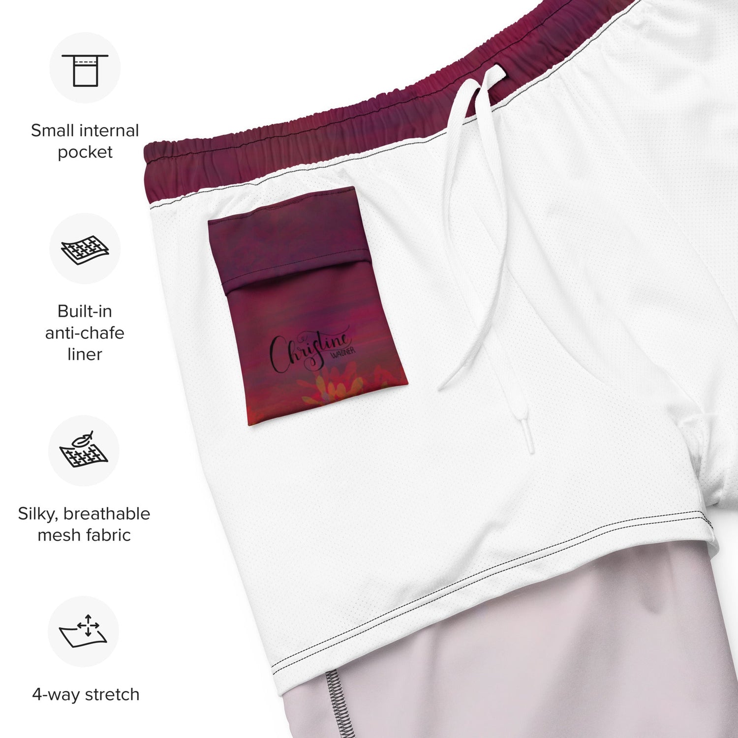 Herren Badeshorts | Aurora Bloom | Recycelt | Christine Wagner - Badeshorts - Christine Wagner Studio