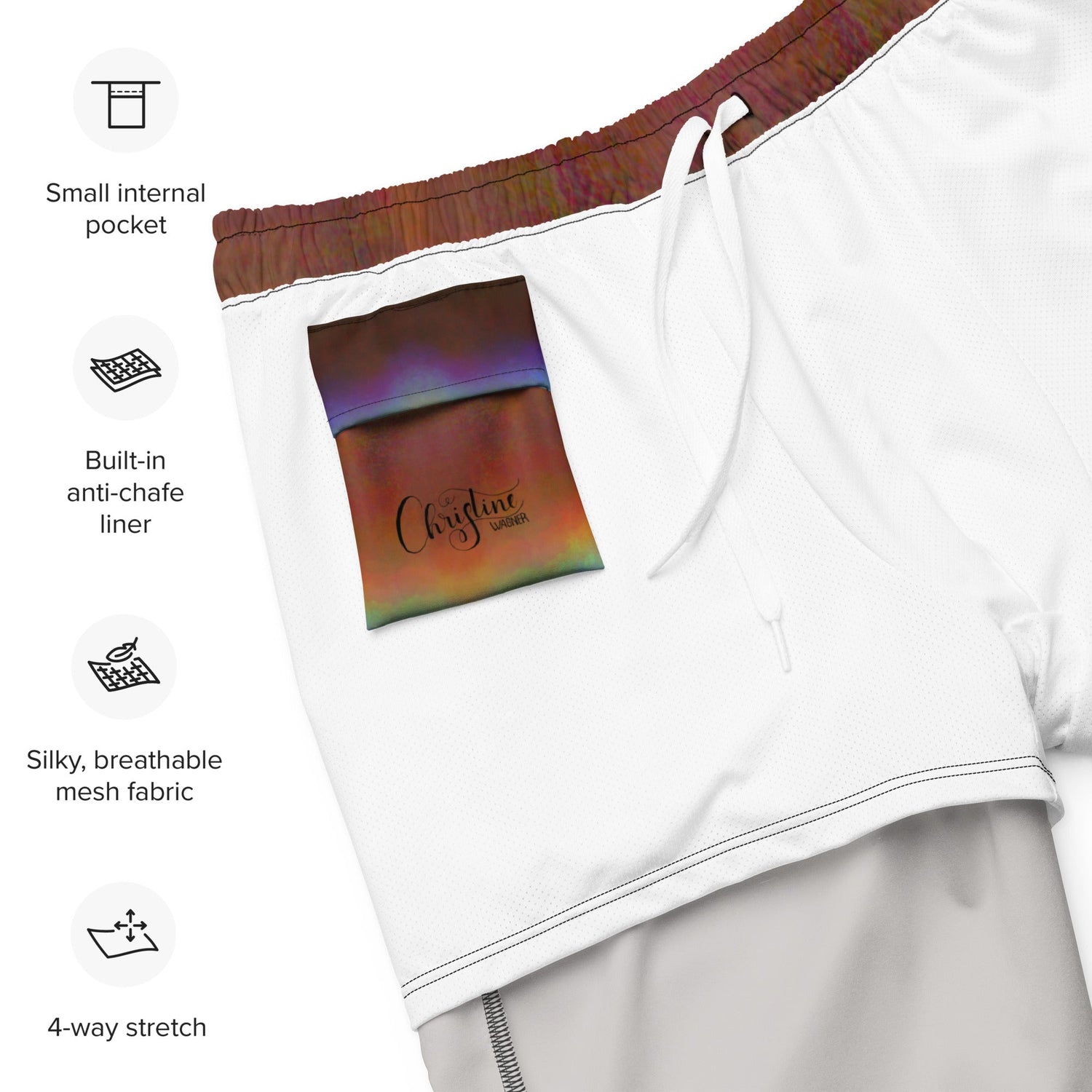 Herren Badeshorts | Aurora Ember | Recycelt | Christine Wagner - Badeshorts - Christine Wagner Studio