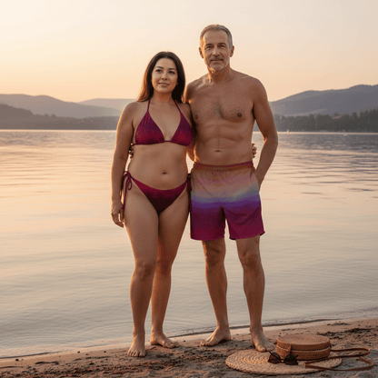 Herren Badeshorts | Aurora Night | Recycelt | Christine Wagner - Badeshorts - Christine Wagner Studio