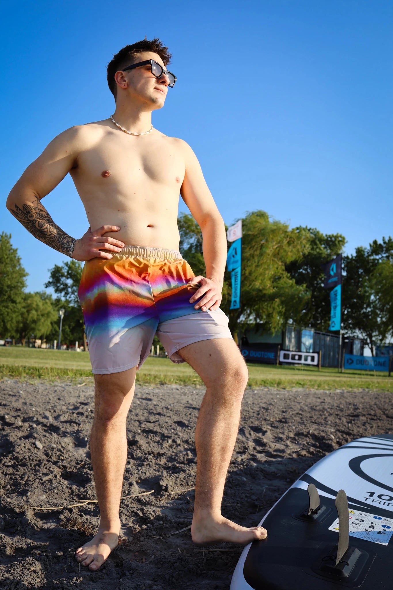 Herren Badeshorts | Aurora Sand | Recycelt | Christine Wagner - Badeshorts - Christine Wagner Studio