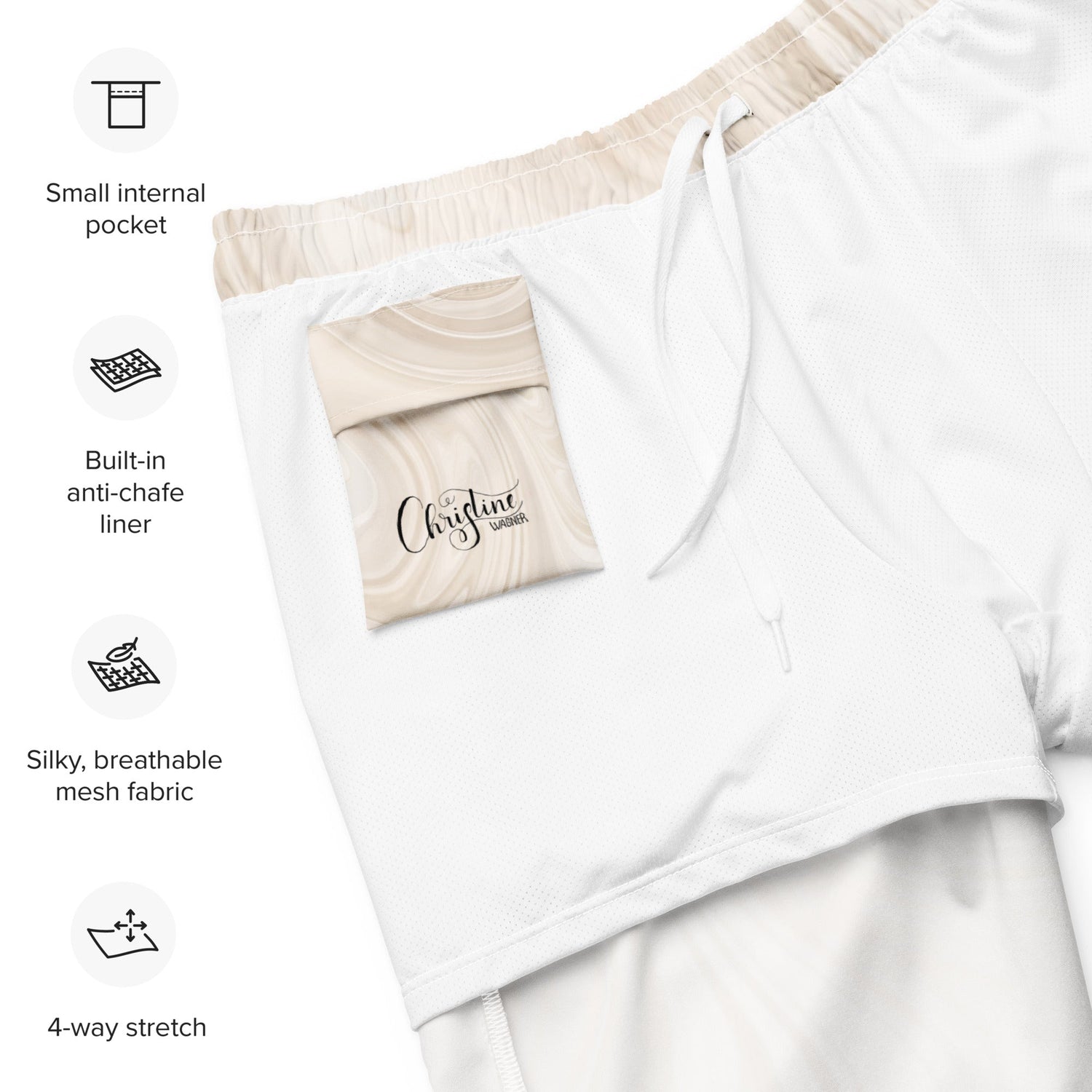 Herren Badeshorts | Coconut Swirl | Recycelt | Christine Wagner - Christine Wagner Studio