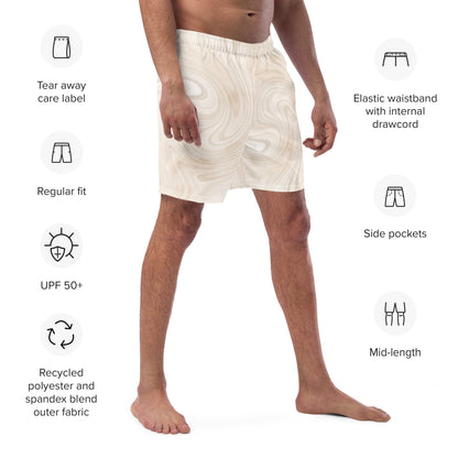 Herren Badeshorts | Coconut Swirl | Recycelt | Christine Wagner - Christine Wagner Studio