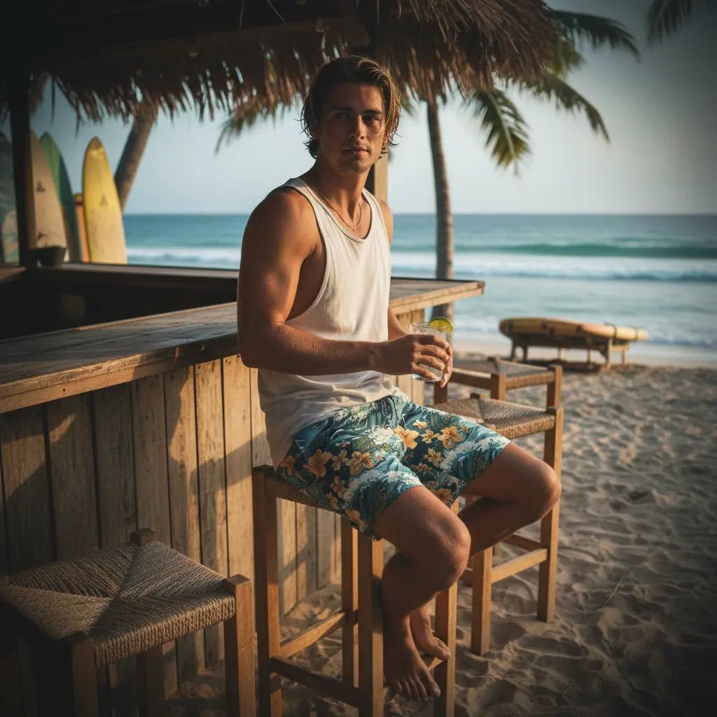 Herren Badeshorts | Island Vibes| Recycelt - Badeshorts - Christine Wagner Studio