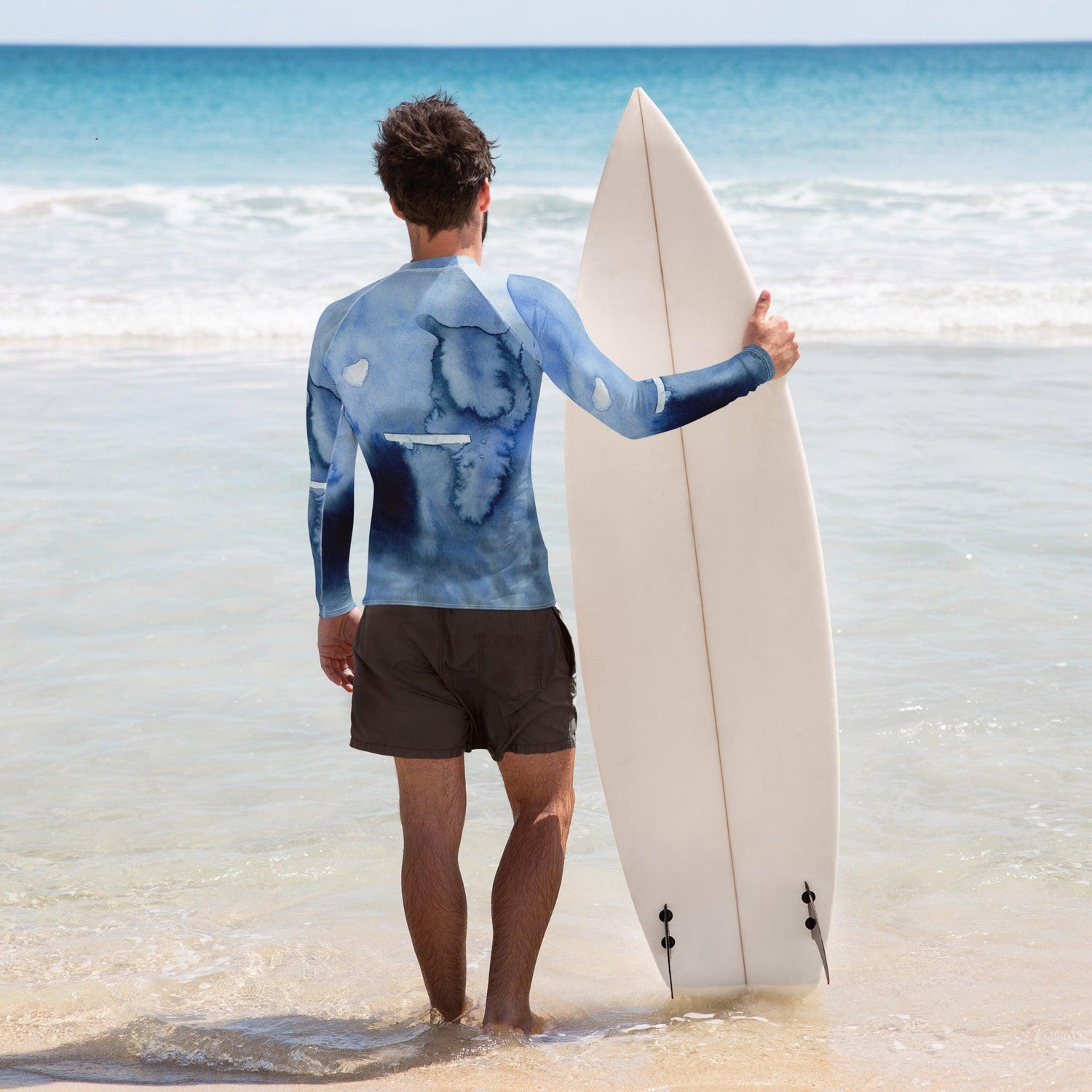 Herren UV Shirt Langarm | Deeper into the Blue - UV Shirt Herren - Christine Wagner Studio