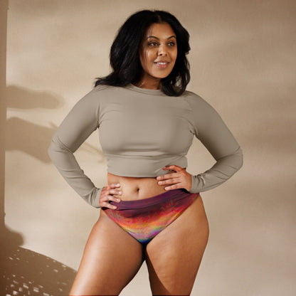 High - Waist Bikinihose | Aurora Bloom – Recycelt | Christine Wagner - Bikini - Christine Wagner Studio