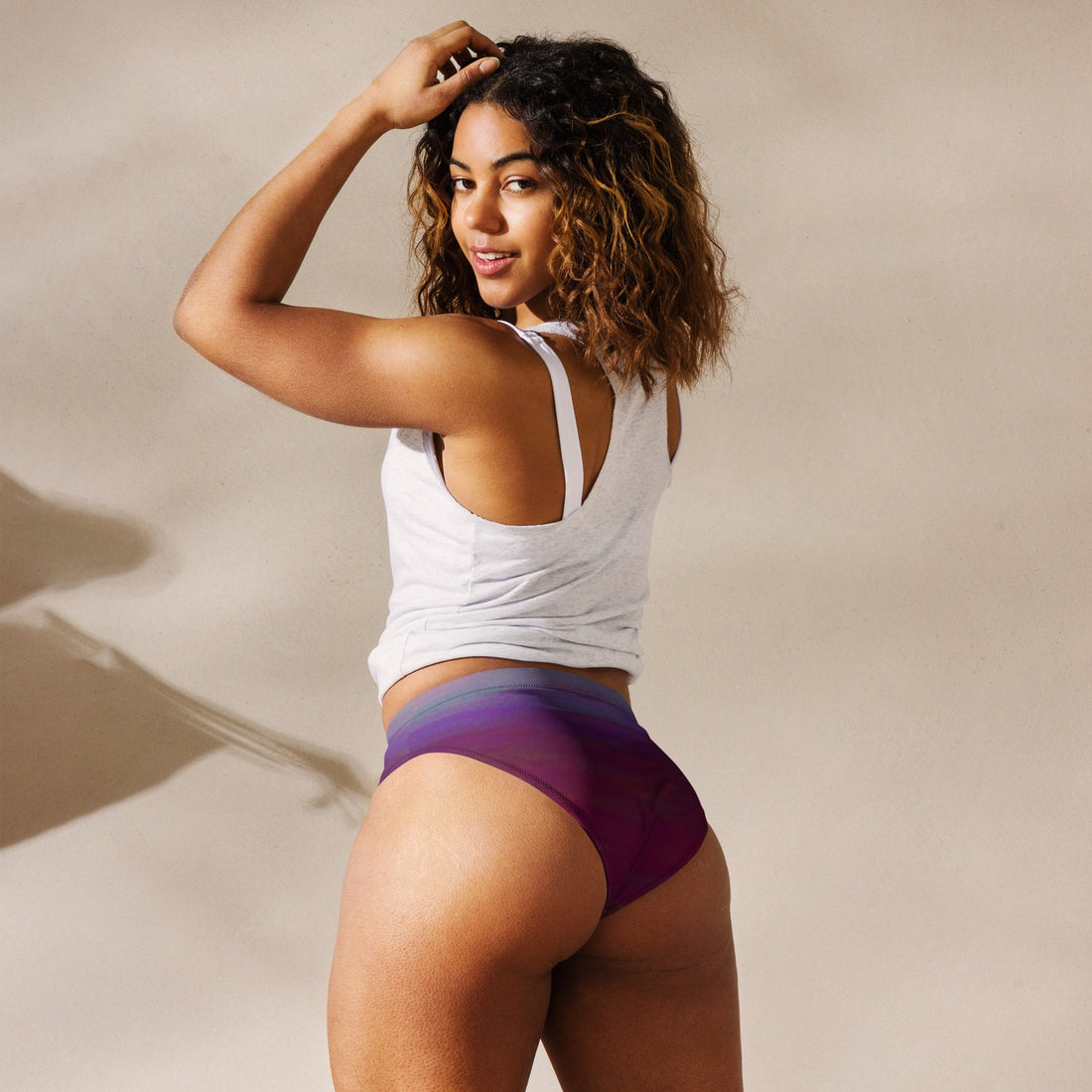 High - Waist Bikinihose | Aurora Night – Recycelt | Christine Wagner - Bikini - Christine Wagner Studio