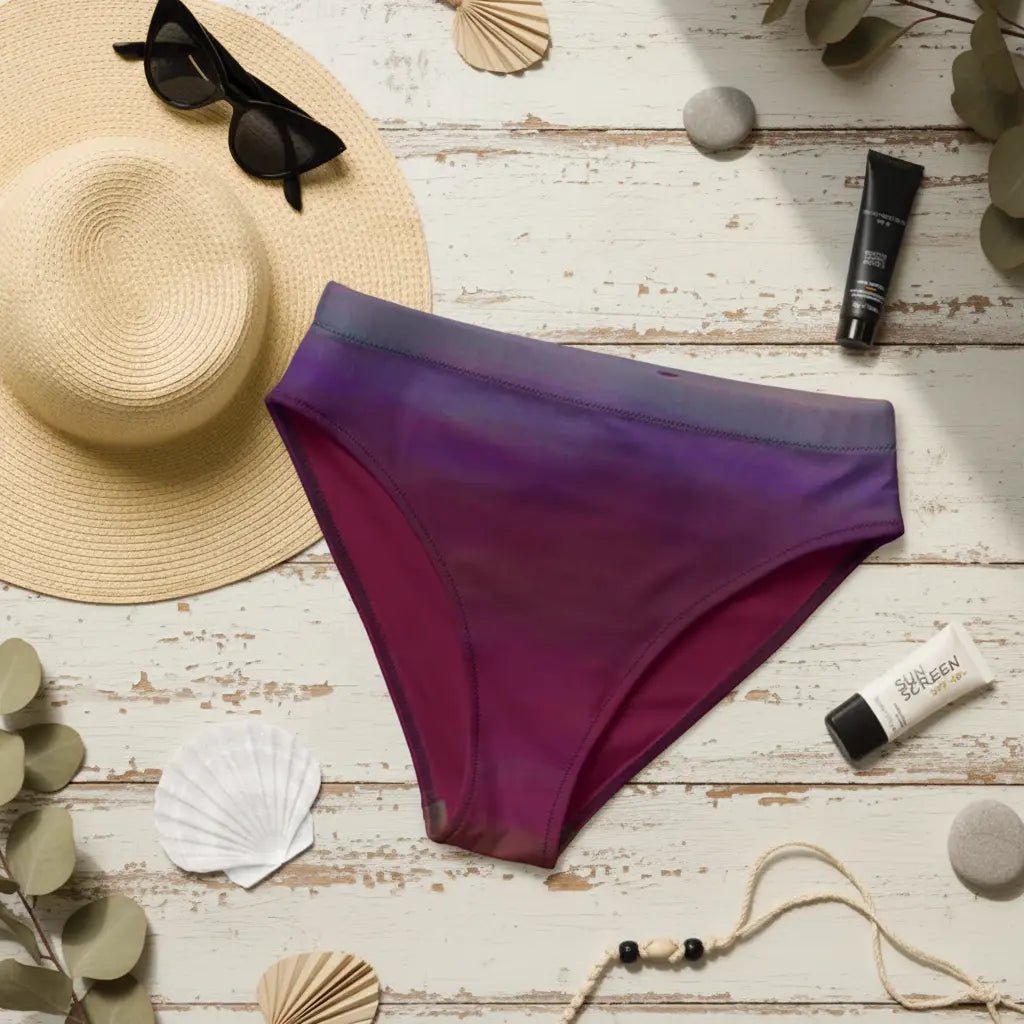 High - Waist Bikinihose | Aurora Night – Recycelt | Christine Wagner - Bikini - Christine Wagner Studio