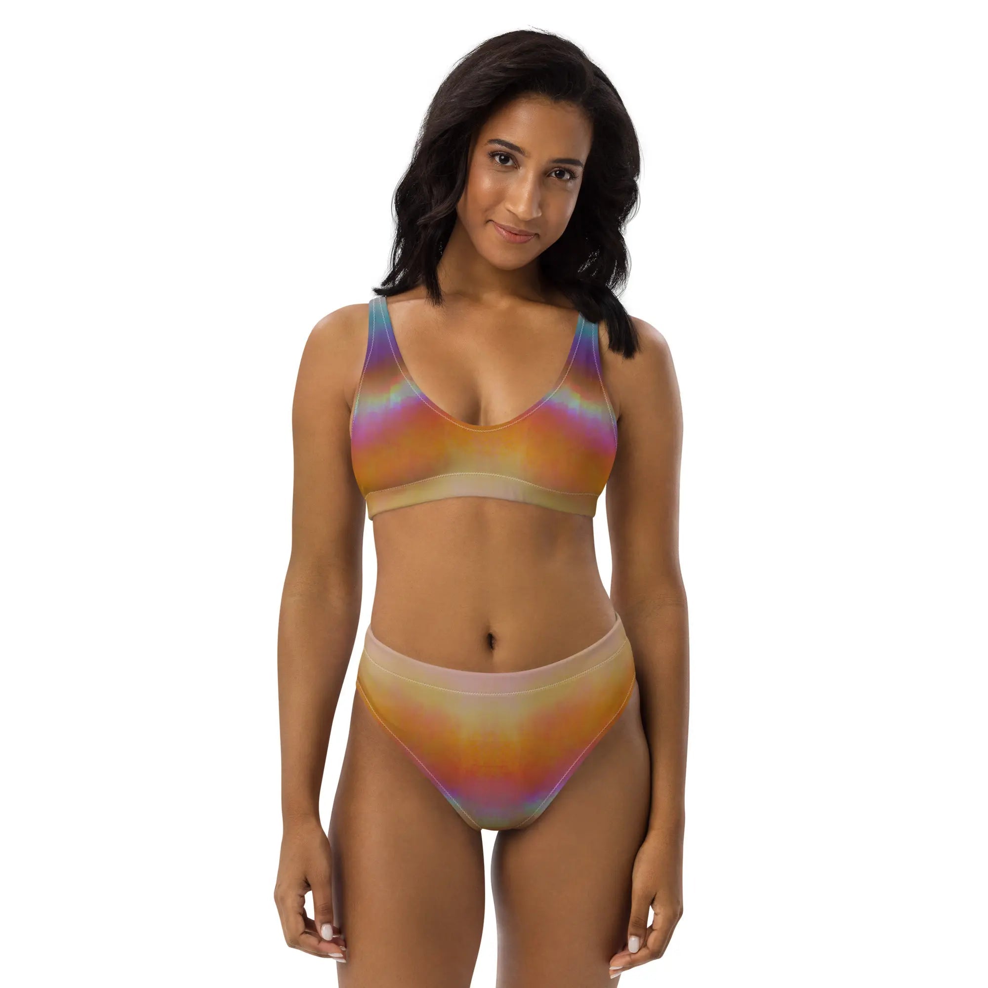High - Waist Bikinihose | Aurora Sand – Recycelt | Christine Wagner - Bikini - Christine Wagner Studio