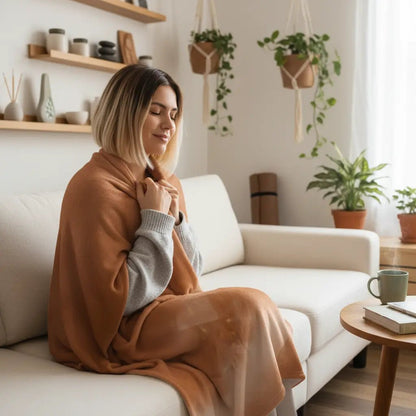 Kuscheldecke | Chai Latte | Christine Wagner - Decke - Christine Wagner Studio