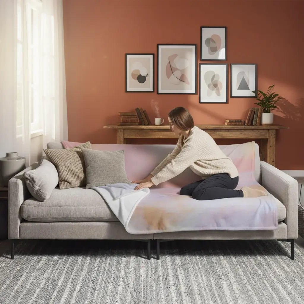 Kuscheldecke | Peach Dreams | Christine Wagner - Christine Wagner Studio