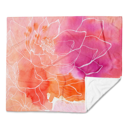 Kuscheldecke | Pink Lotus | Christine Wagner - Christine Wagner Studio