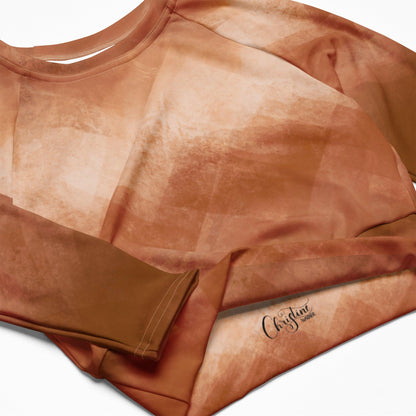 Langarm Crop Top | Chai Latte | Recycelt | Christine Wagner - Active Wear - Christine Wagner Studio