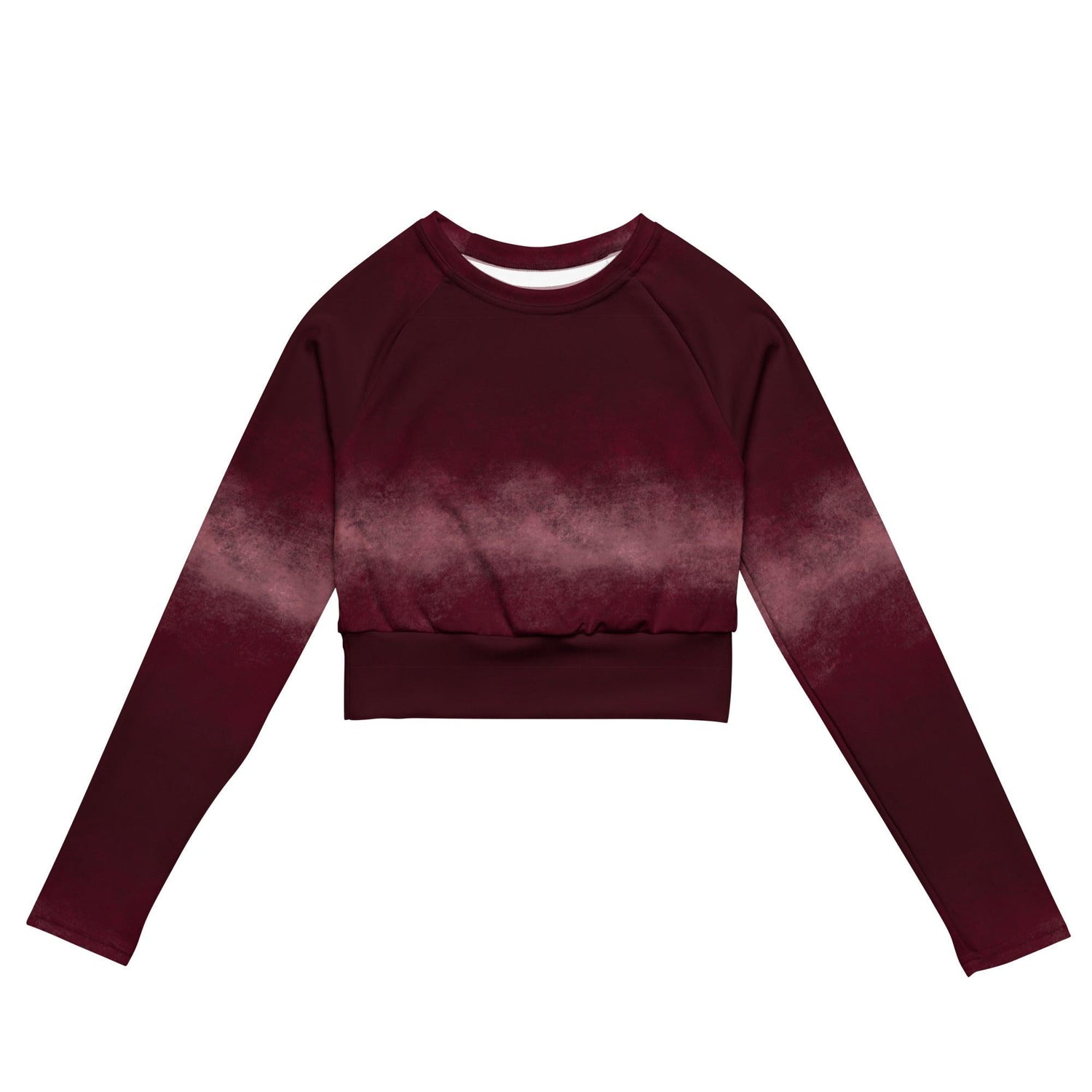 Langarm Crop Top | Cherry Bordeaux | Recycelt | Christine Wagner - Active Wear - Christine Wagner Studio
