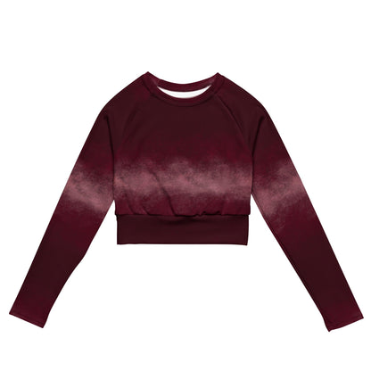 Langarm Crop Top | Cherry Bordeaux | Recycelt | Christine Wagner - Active Wear - Christine Wagner Studio