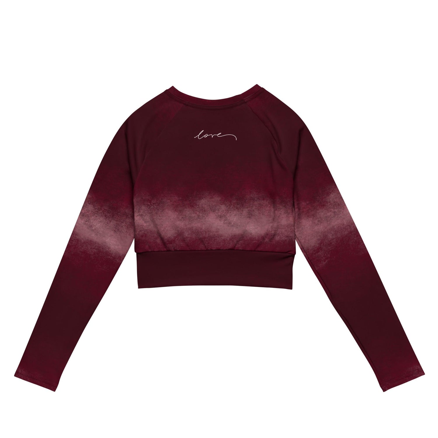 Langarm Crop Top | Cherry Bordeaux | Recycelt | Christine Wagner - Active Wear - Christine Wagner Studio