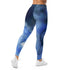Leggings Mid - Waist | Deeper Into the Blue - Active Wear - Christine Wagner Studio