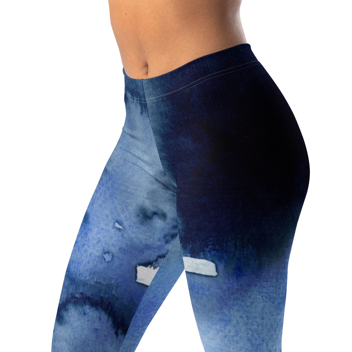 Leggings Mid - Waist | Deeper Into the Blue - Active Wear - Christine Wagner Studio