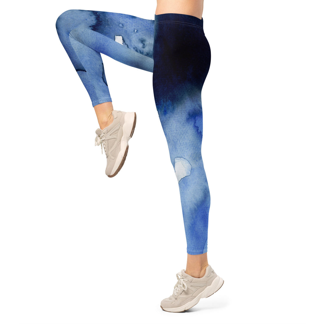 Leggings Mid - Waist | Deeper Into the Blue - Active Wear - Christine Wagner Studio