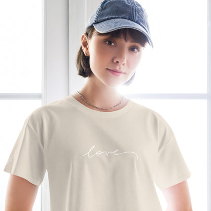 Love - Crop Tee | Essential Neutrals | Christine Wagner - Christine Wagner Studio