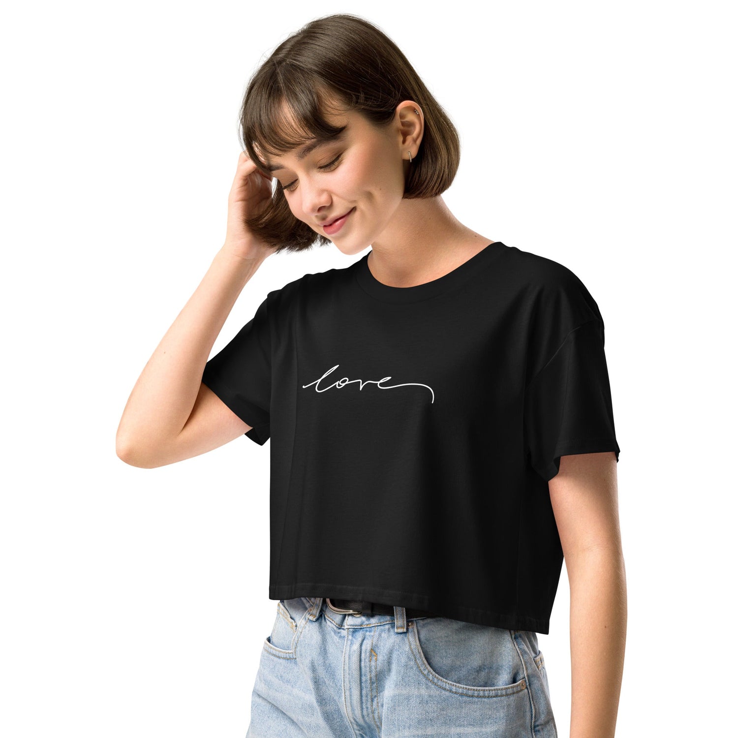 Love - Crop Tee | Essential Neutrals | Christine Wagner - Christine Wagner Studio