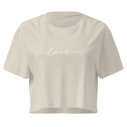 Love - Crop Tee | Essential Neutrals | Christine Wagner - Christine Wagner Studio