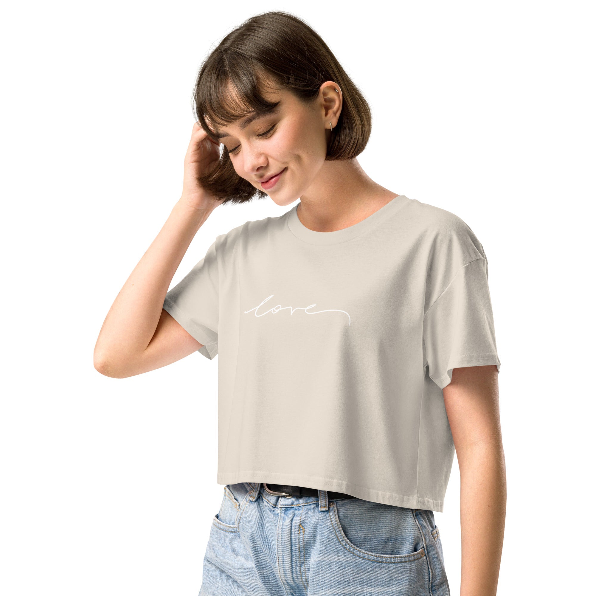 Love - Crop Tee | Essential Neutrals | Christine Wagner - Christine Wagner Studio
