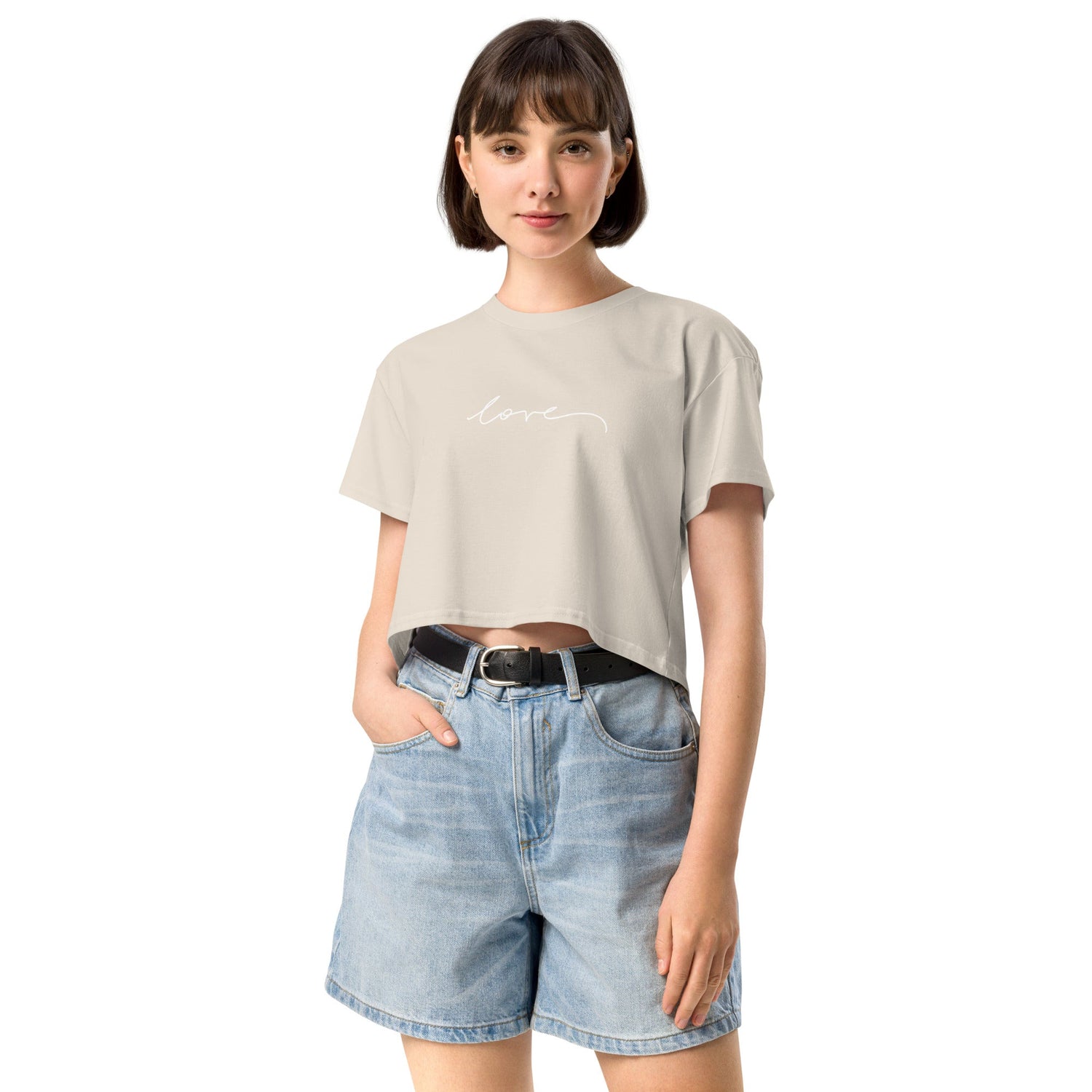 Love - Crop Tee | Essential Neutrals | Christine Wagner - Christine Wagner Studio
