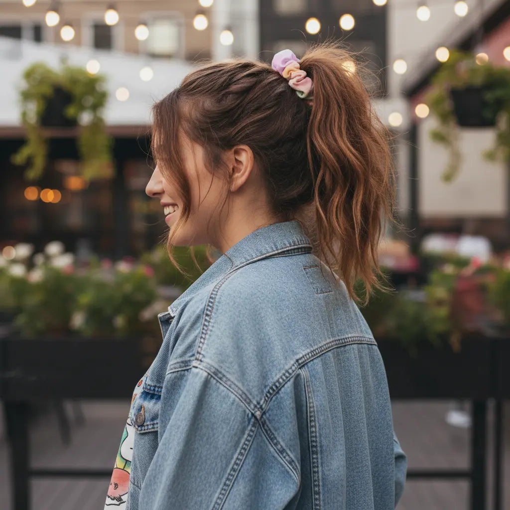 Haargummi - Scrunchie | Electric Rainbow | Recycelt | Christine Wagner