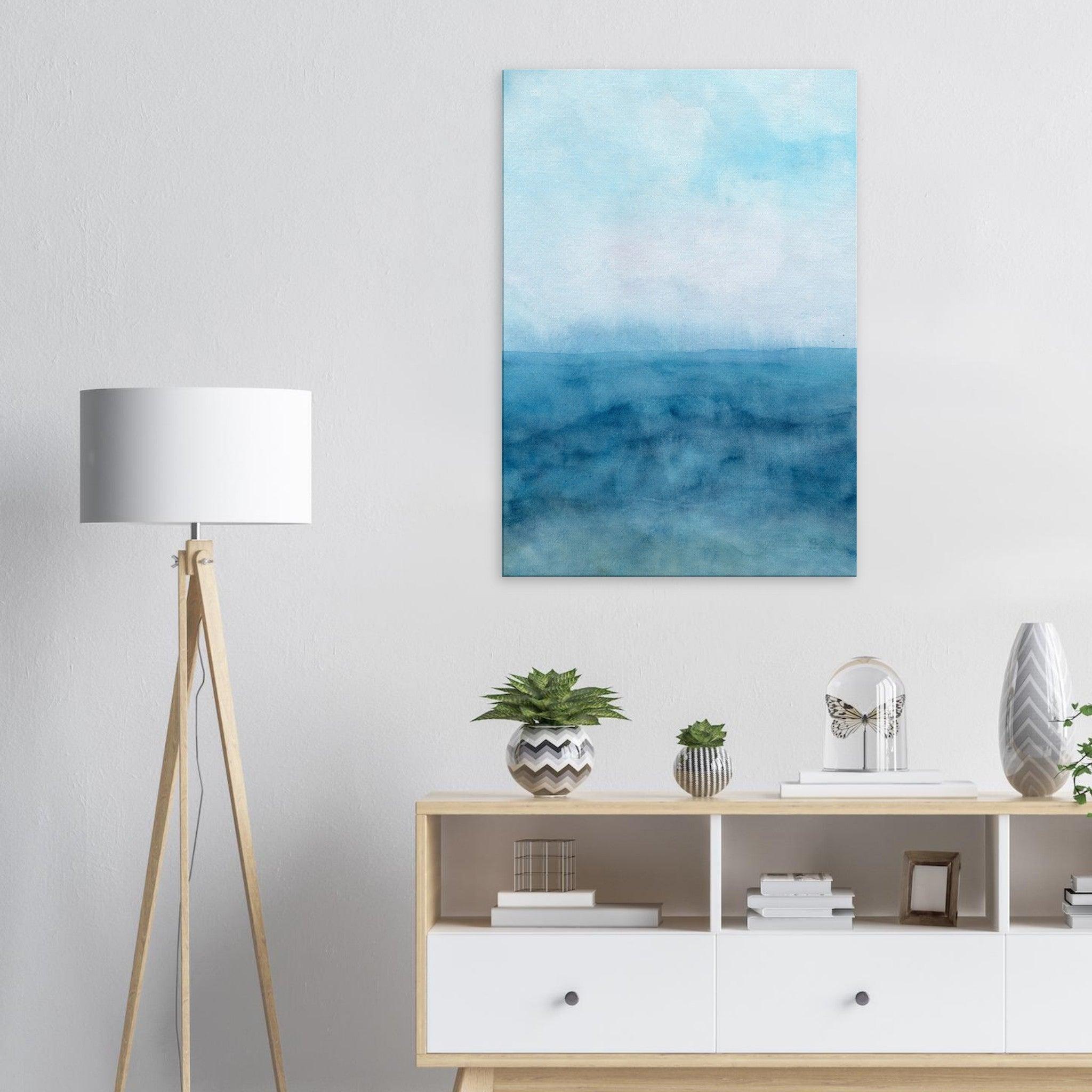 Ocean &amp; Sky Aquarell | Leinwandbild | Christine Wagner - Leinwandbild - Christine Wagner Studio