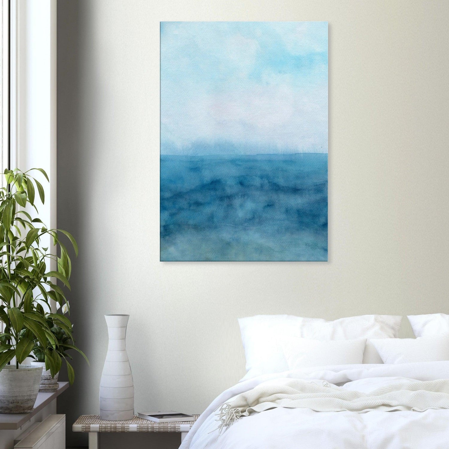 Ocean &amp; Sky Aquarell | Leinwandbild | Christine Wagner - Leinwandbild - Christine Wagner Studio
