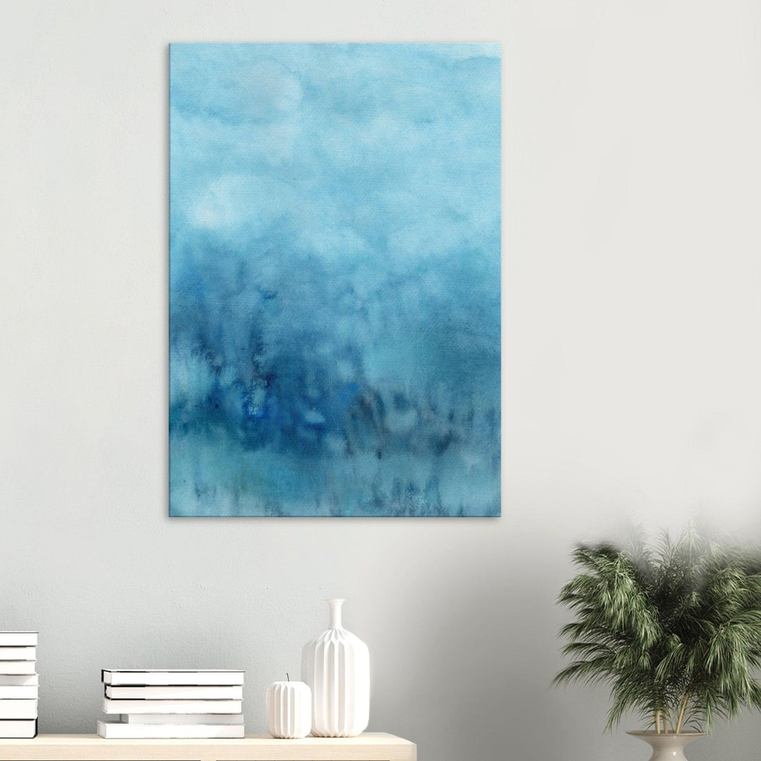 Play of Clouds &amp; Rain Aquarell | Leinwandbild | Christine Wagner - Leinwandbild - Christine Wagner Studio