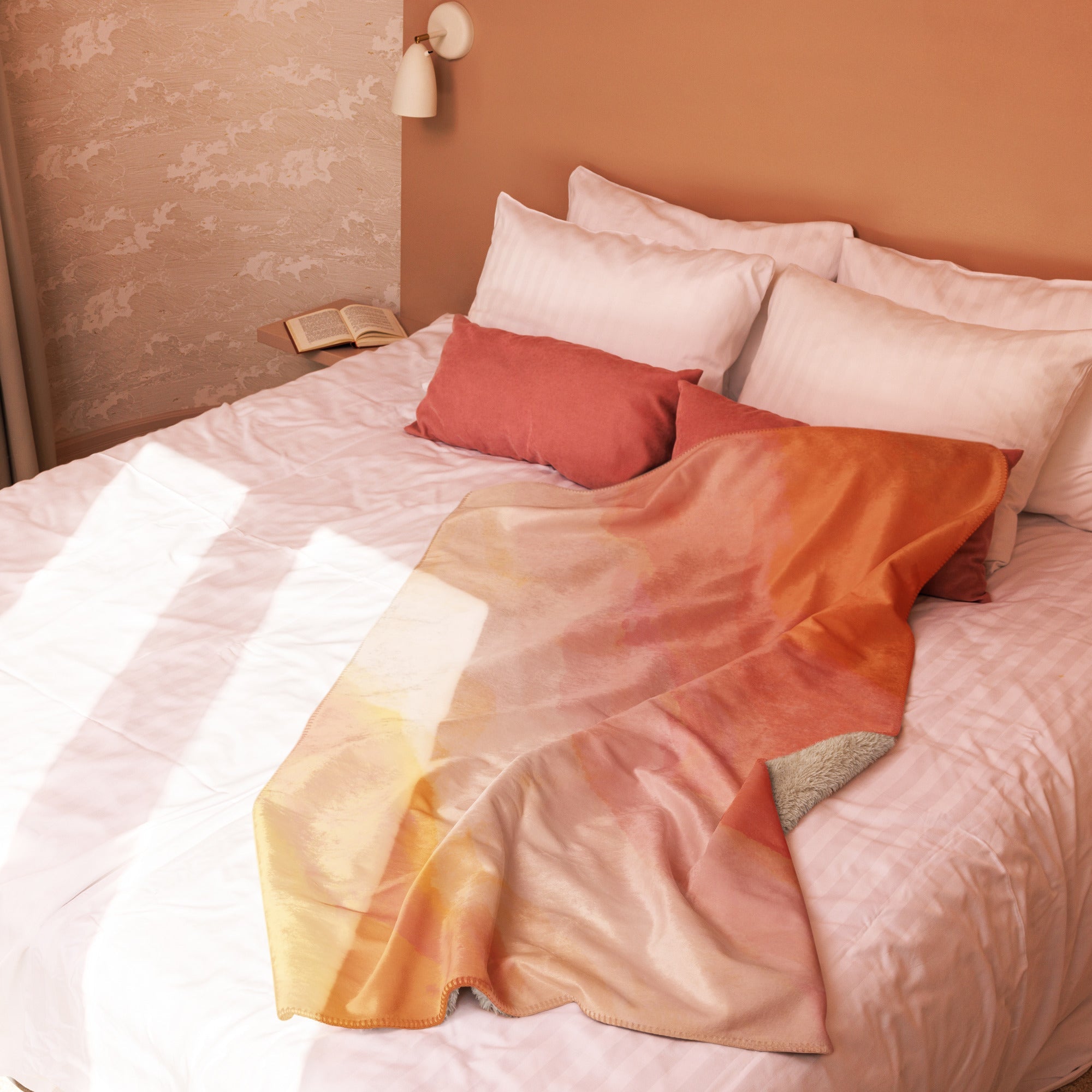 Sherpa Decke mit Fell | Harmony | Christine Wagner | - Decke - Christine Wagner Studio