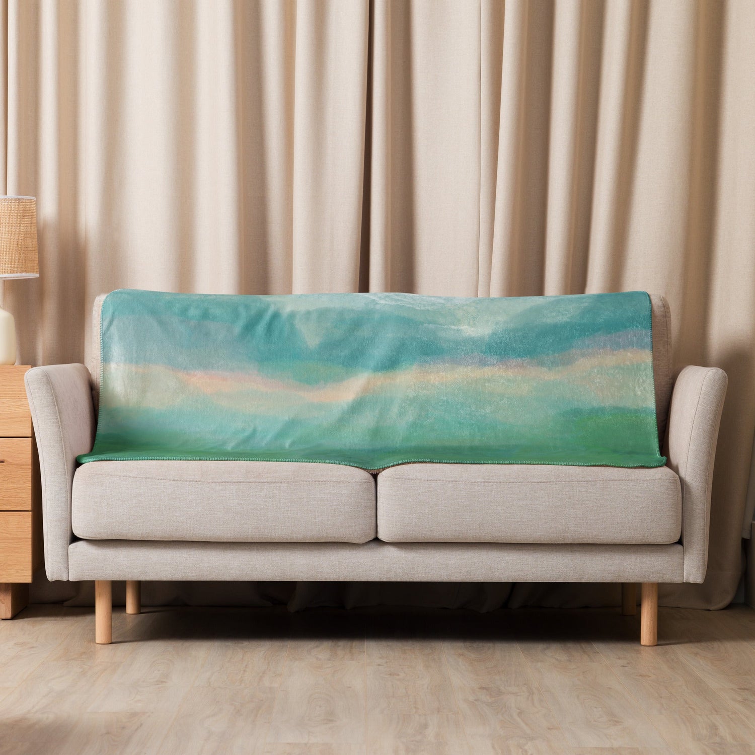 Sherpa Decke mit Kuschelfell |By the Sea | Christine Wagner - Christine Wagner Studio