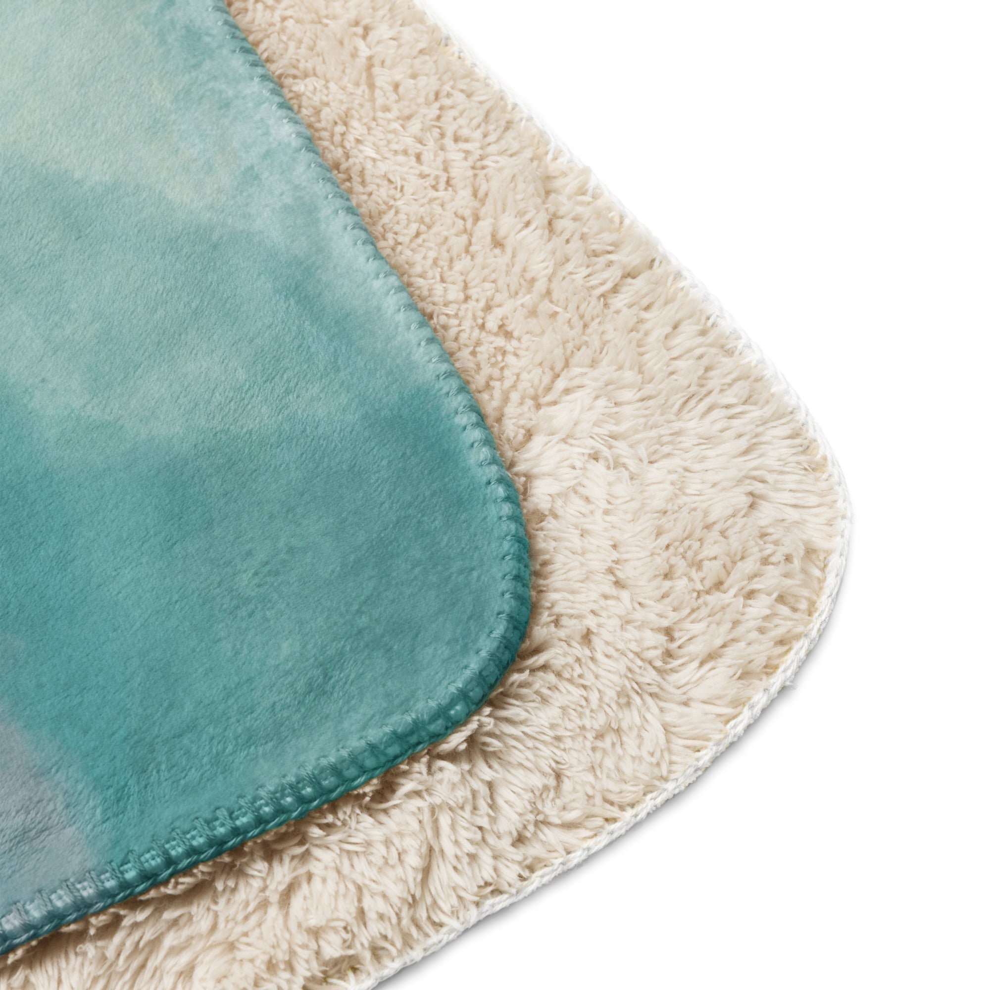 Sherpa Decke mit Kuschelfell |By the Sea | Christine Wagner - Christine Wagner Studio