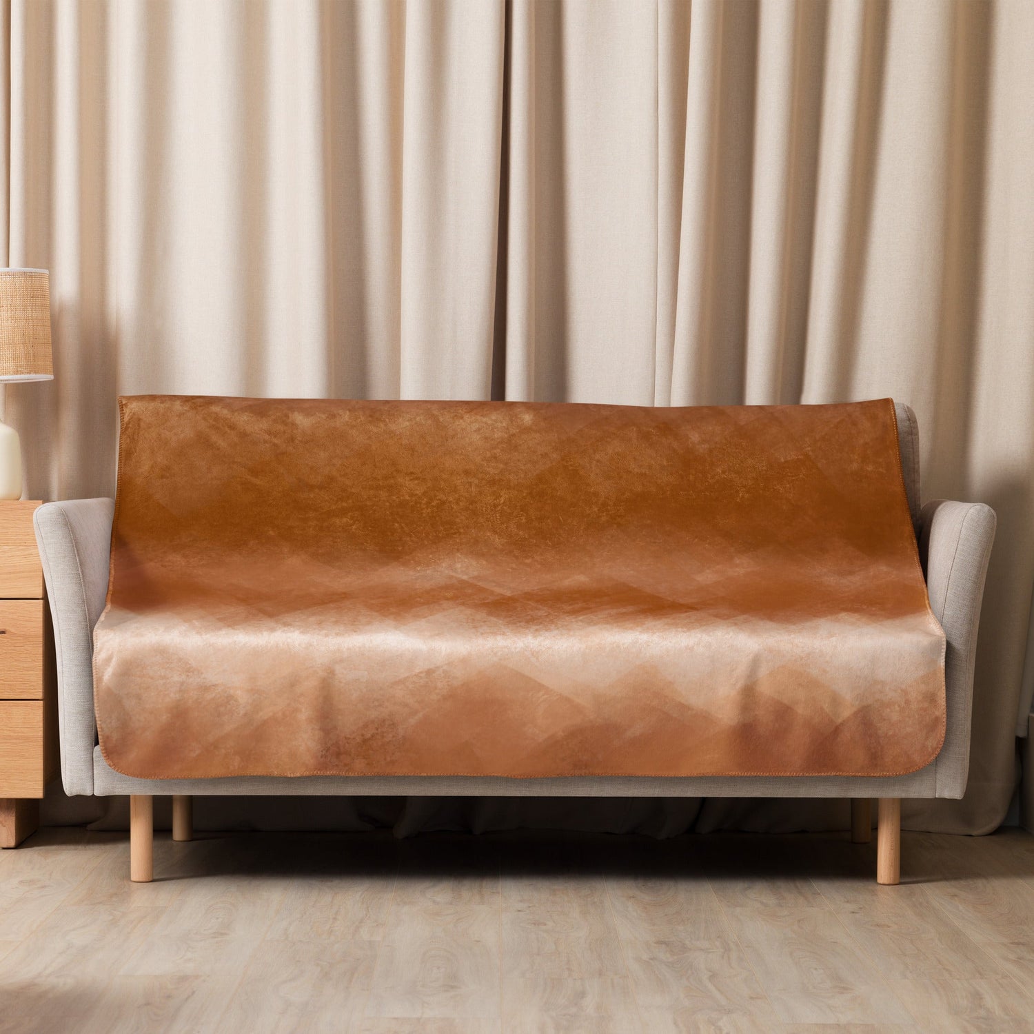 Sherpa Decke mit Kuschelfell | Chai Latte | Christine Wagner - Decke - Christine Wagner Studio