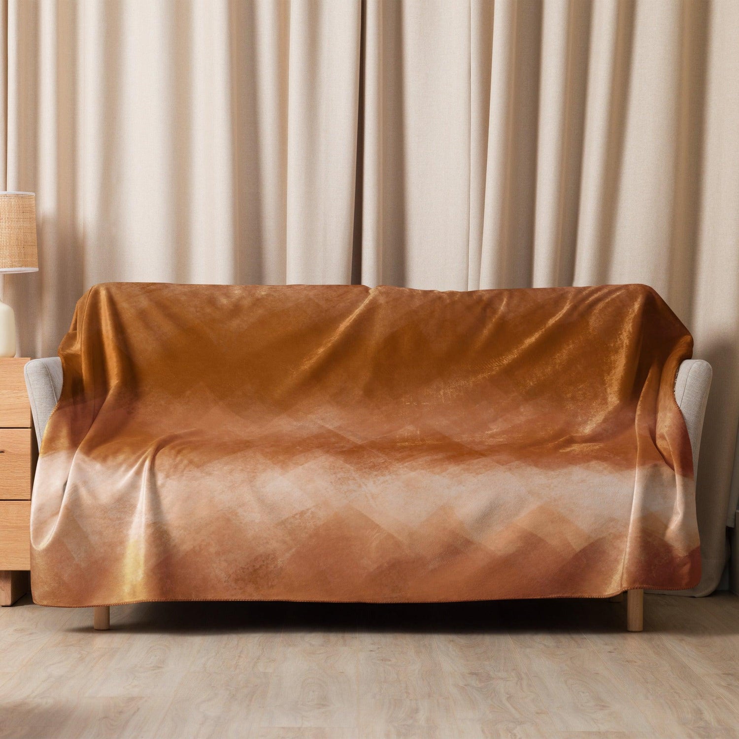 Sherpa Decke mit Kuschelfell | Chai Latte | Christine Wagner - Decke - Christine Wagner Studio