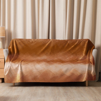 Sherpa Decke mit Kuschelfell | Chai Latte | Christine Wagner - Decke - Christine Wagner Studio