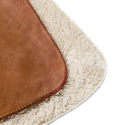 Sherpa Decke mit Kuschelfell | Chai Latte | Christine Wagner - Decke - Christine Wagner Studio